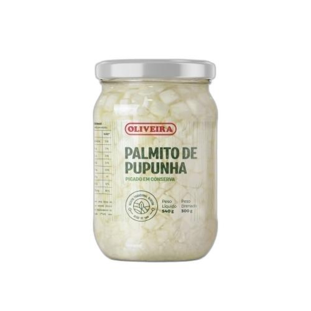 Detalhes do produto Palmito Pupunha Vidro 300Gr Oliveira Picado