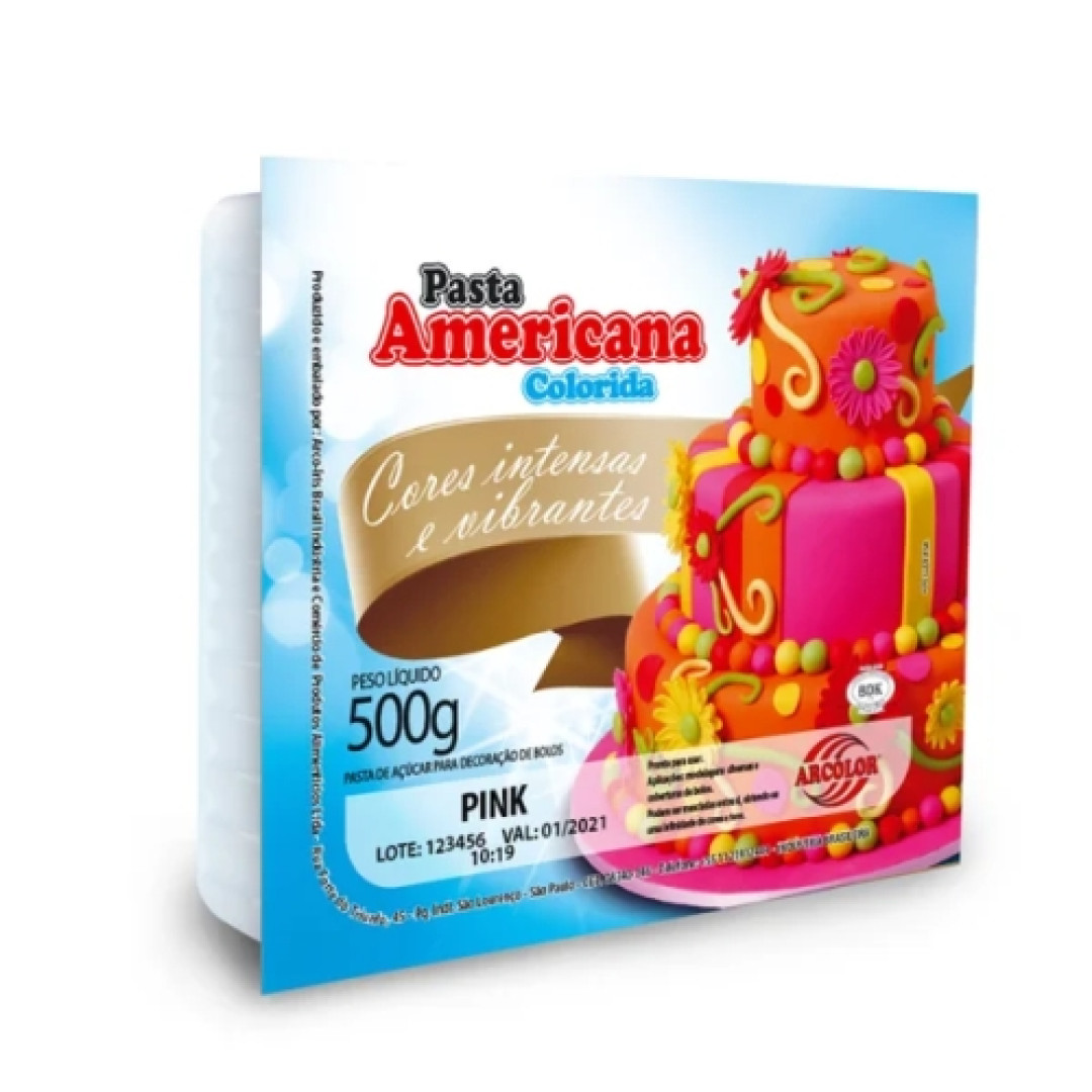 Detalhes do produto X Pasta Americana Pc 500Gr Arcolor Pink