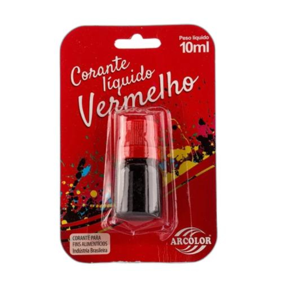 Detalhes do produto X Corante Liquido Ct 10Ml Arcolor Vermelha