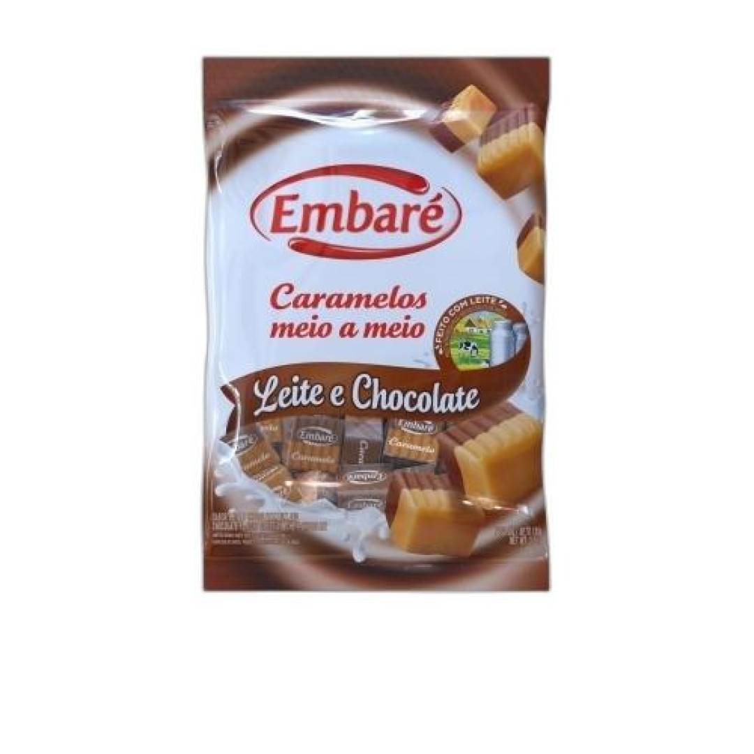 Detalhes do produto Bala Mast Caramelo Meio.meio 150Gr Embar Leite.chocolate