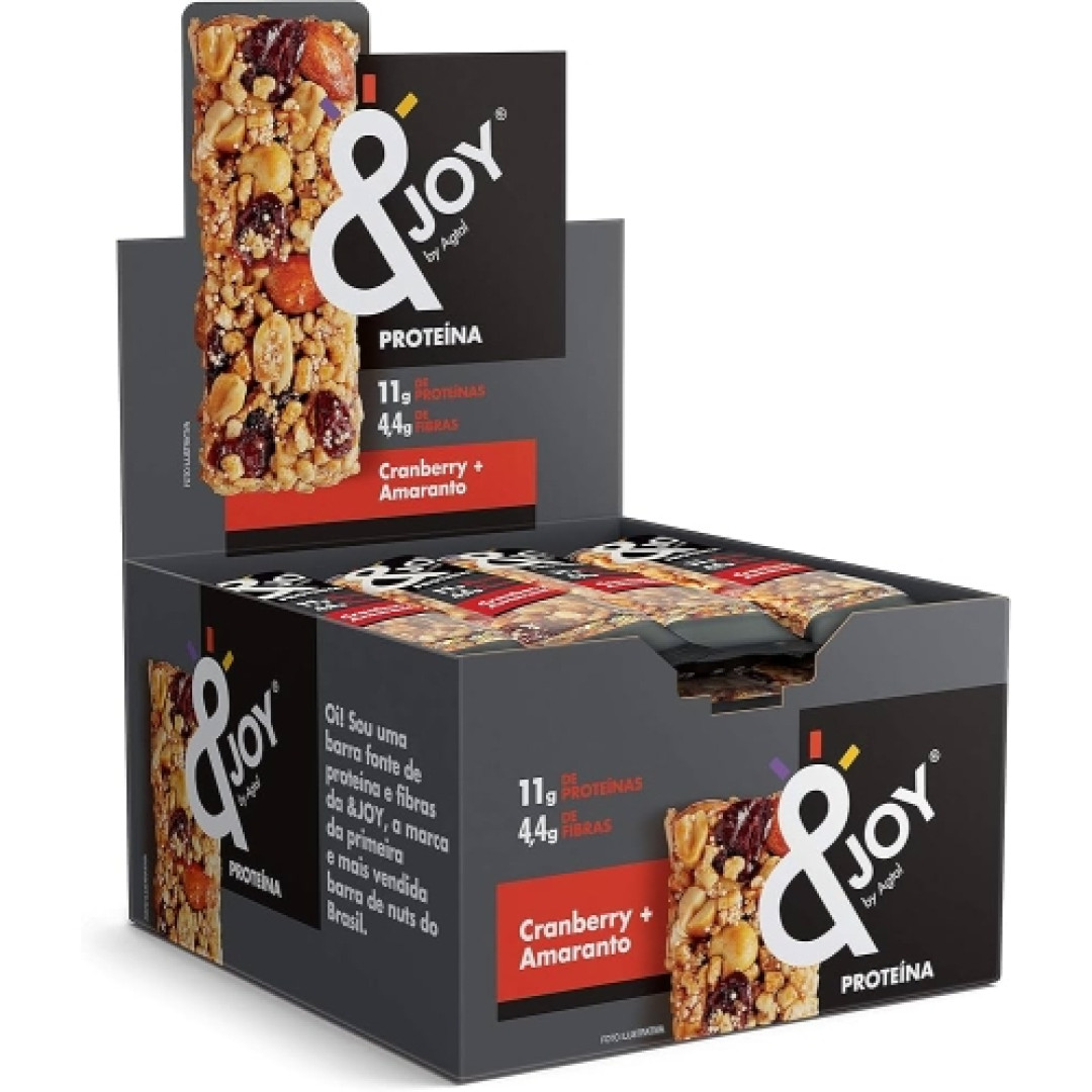 Detalhes do produto Barra Grao Joy Protein Nuts 12X35Gr Agta Cranberry