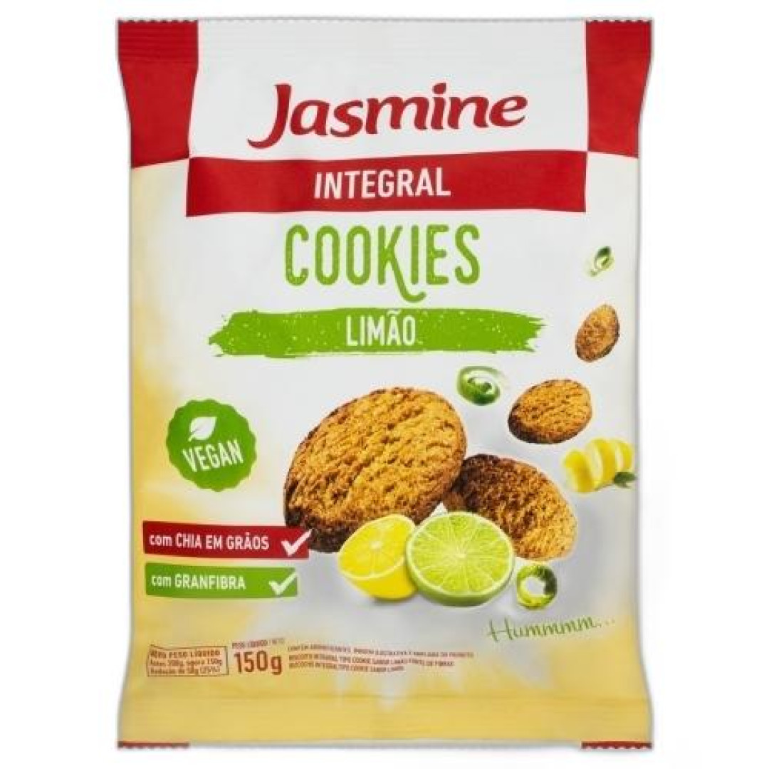 Detalhes do produto Bisc Cookies Integral 120Gr Jasmine  Limao
