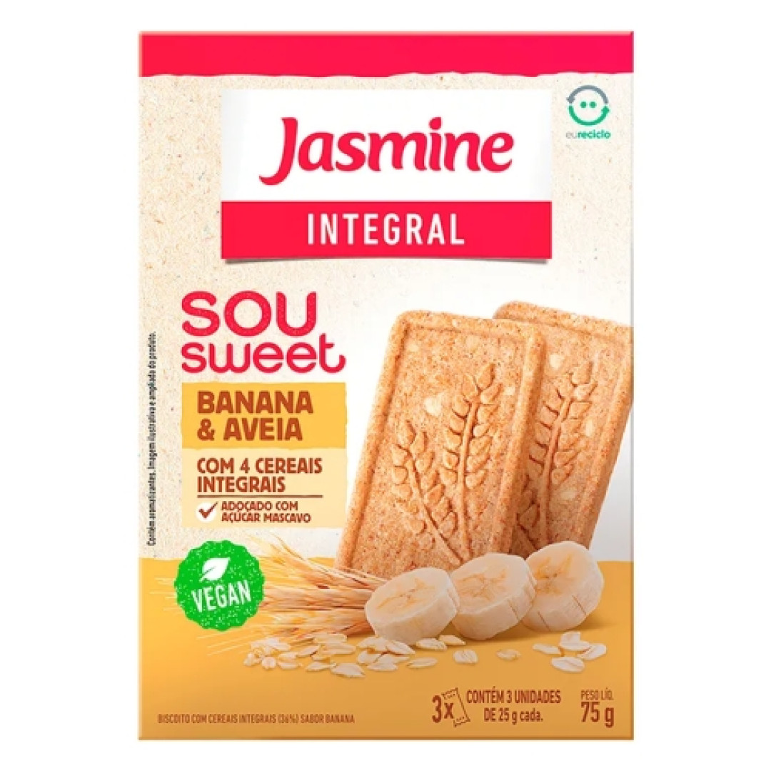 Detalhes do produto Bisc Sou Sweet Integ 3X25Gr Jasmine  Banana.aveia