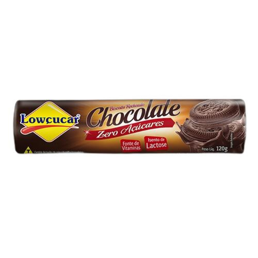 Detalhes do produto Bisc Rech Zero 120Gr Lowcucar Chocolate