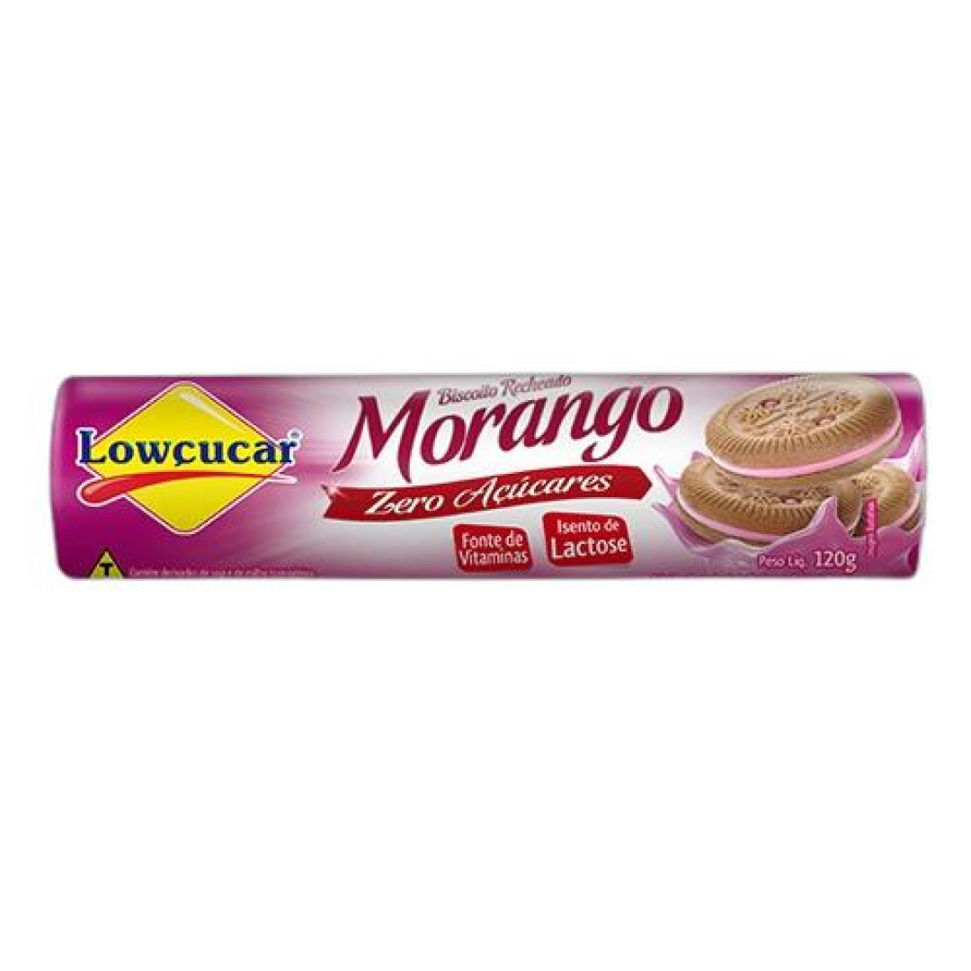 Detalhes do produto Bisc Rech Zero 120Gr Lowcucar Morango