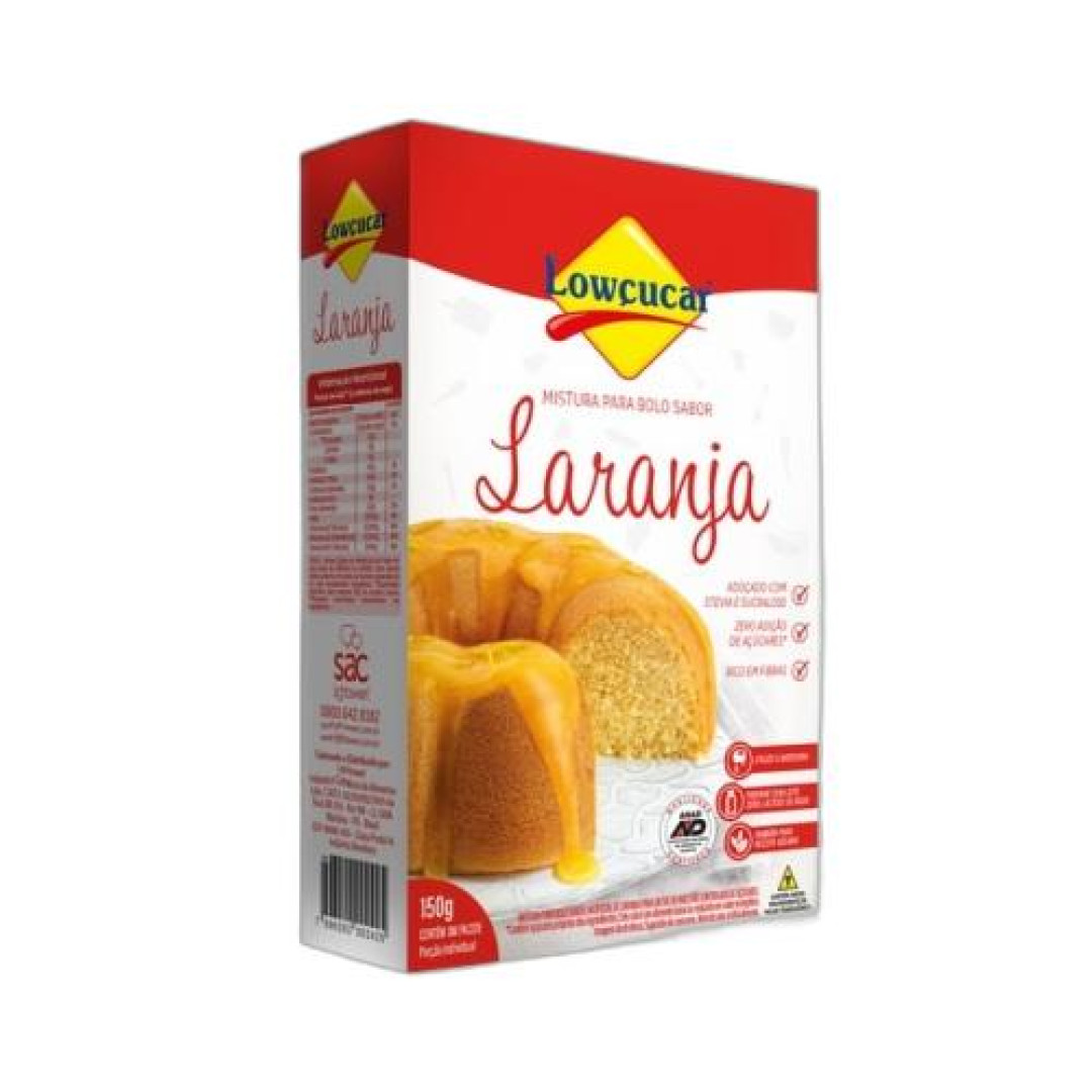 Detalhes do produto Mistura Bolo Zero 150Gr Lowcucar Laranja