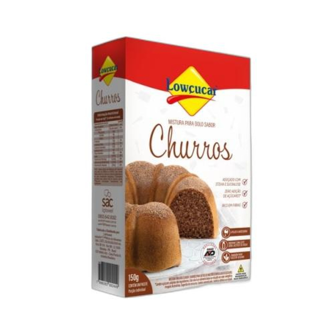 Detalhes do produto Mistura Bolo Zero 150Gr Lowcucar Churros