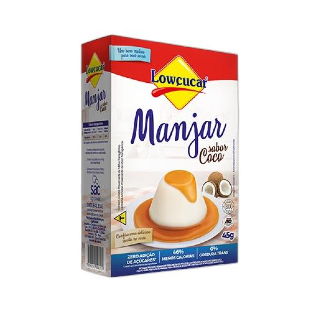 Detalhes do produto Manjar Zero Dp 45Gr Lowcucar Coco