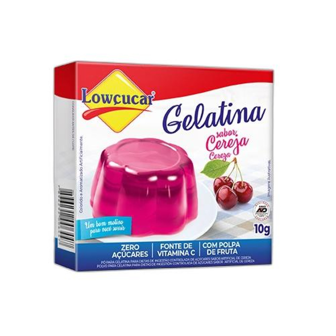 Detalhes do produto Gelatina Po Zero 10Gr Lowcucar Cereja