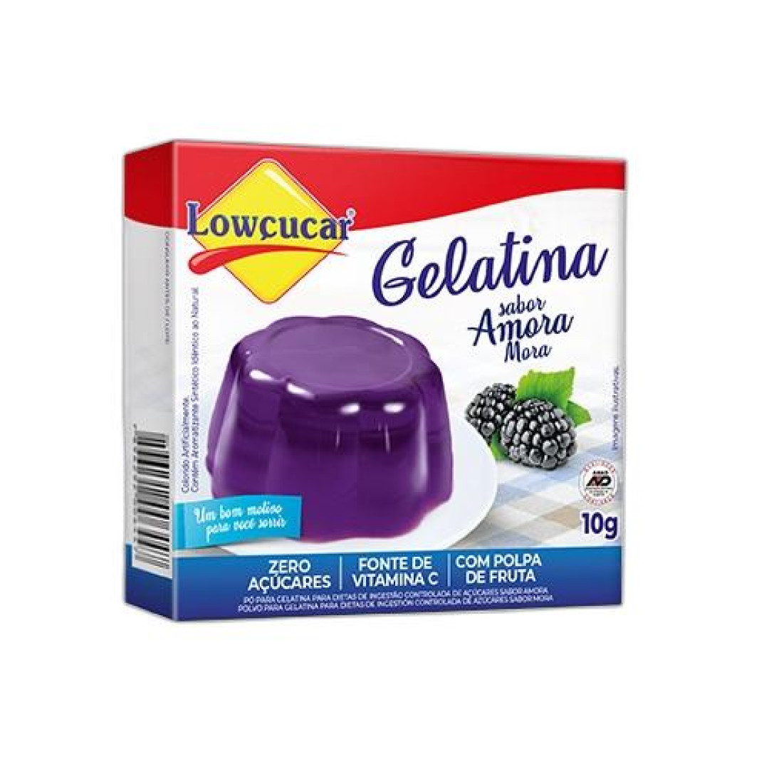 Detalhes do produto Gelatina Po Zero 10Gr Lowcucar Amora