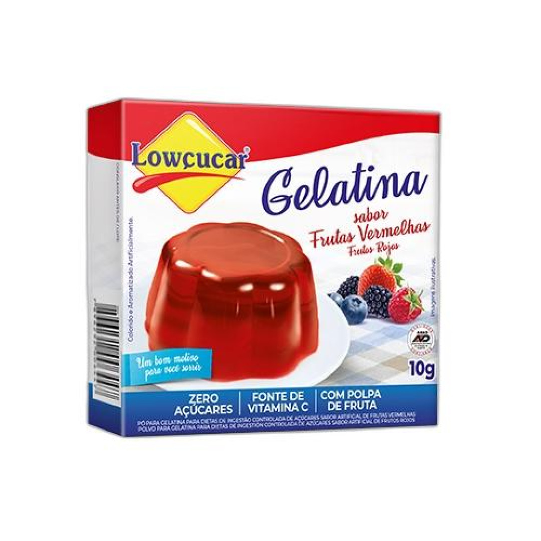 Detalhes do produto Gelatina Po Zero 10Gr Lowcucar Frutas Vermelha
