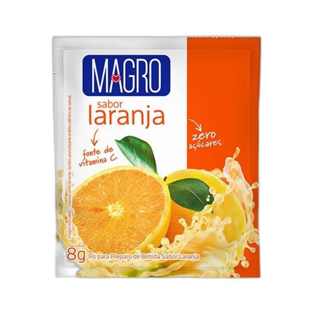 Detalhes do produto Refrc Po Magro Zero 8Gr Lowcucar Laranja