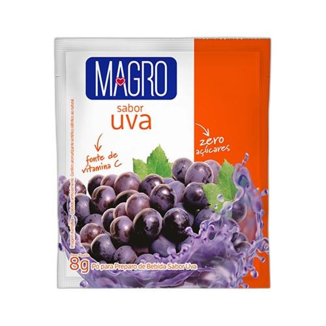 Detalhes do produto Refrc Po Magro Zero 8Gr Lowcucar Uva
