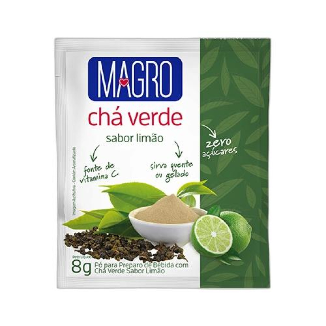 Detalhes do produto Refrc Po Cha Verde Magro Zero 8Gr Lowcuc Limao