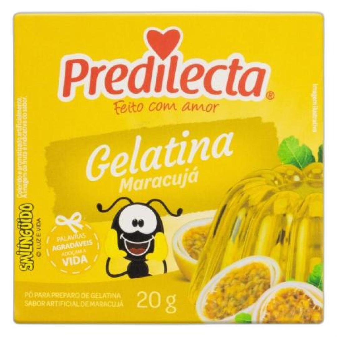 Detalhes do produto Gelatina Po 20Gr Predilecta Maracuja