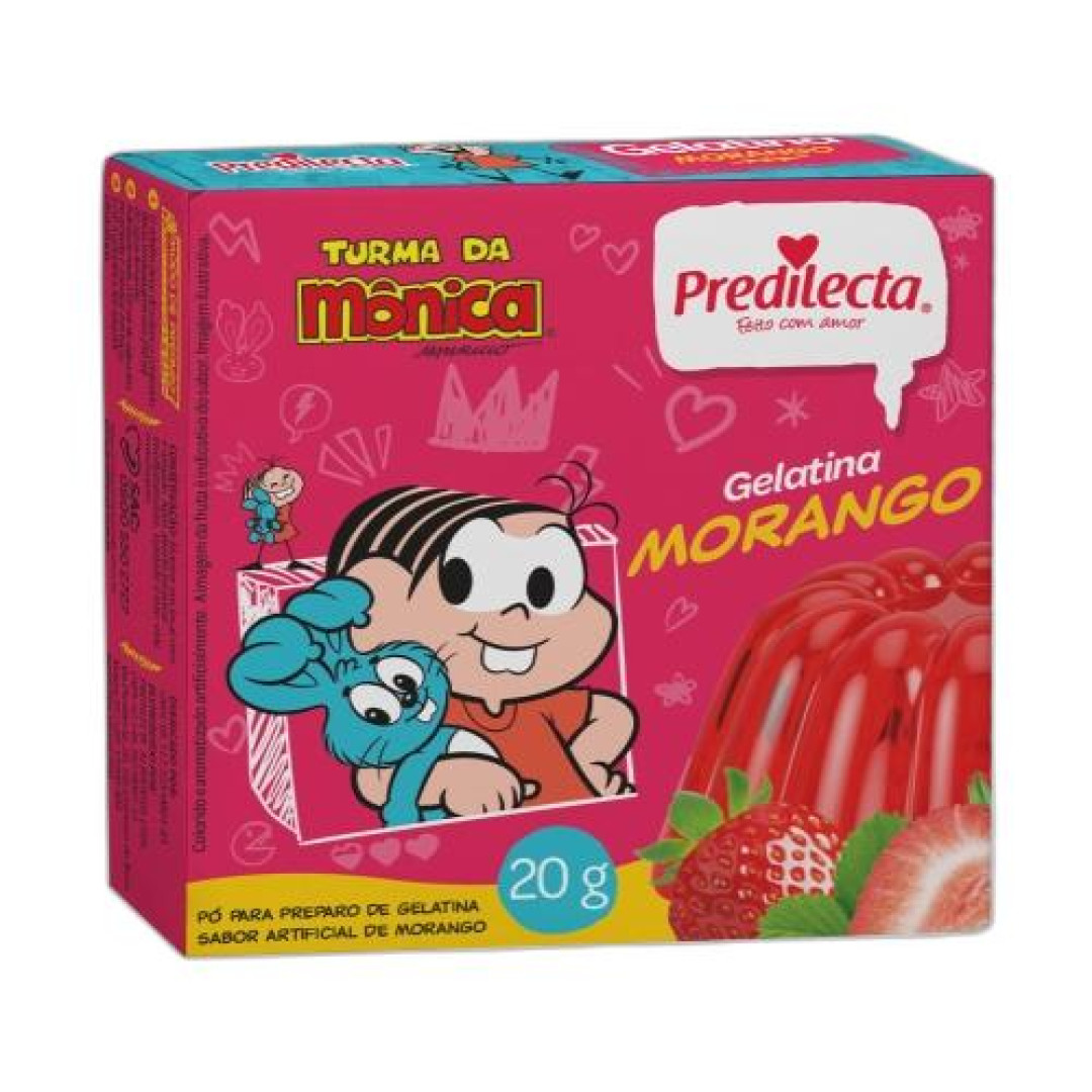 Detalhes do produto Gelatina Po 20Gr Predilecta Morango