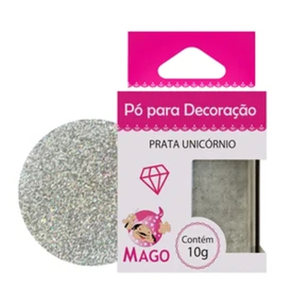 Detalhes do produto X Po P/ Decoracao 10Gr Mago Prata Unicornio