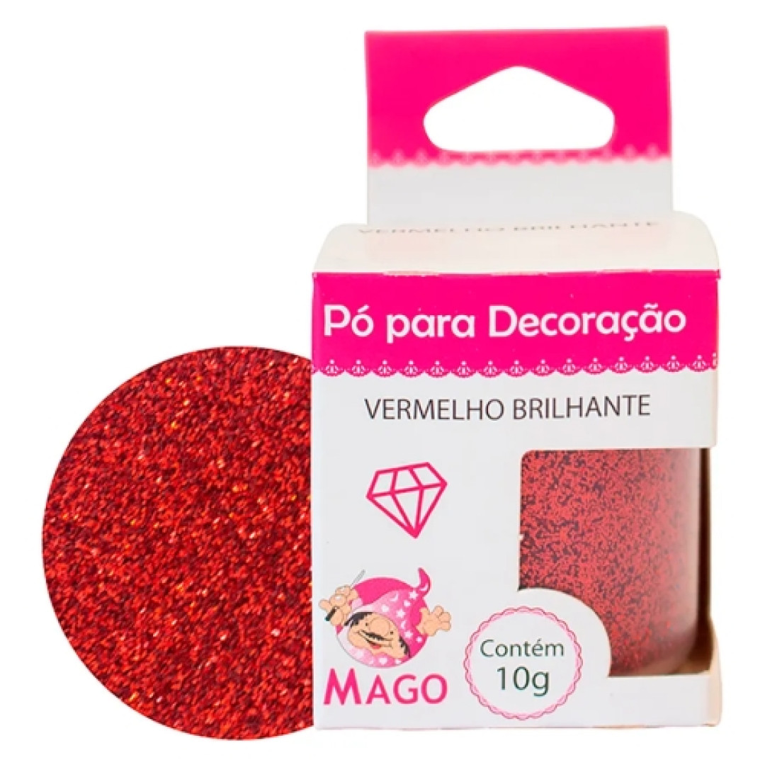 Detalhes do produto X Po P/ Decoracao 10Gr Mago Vermelho Brilh