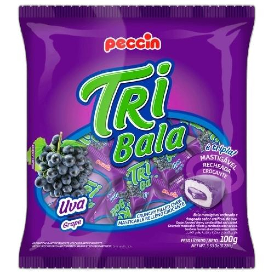 Detalhes do produto Bala Mast Tribala 100Gr Peccin Uva