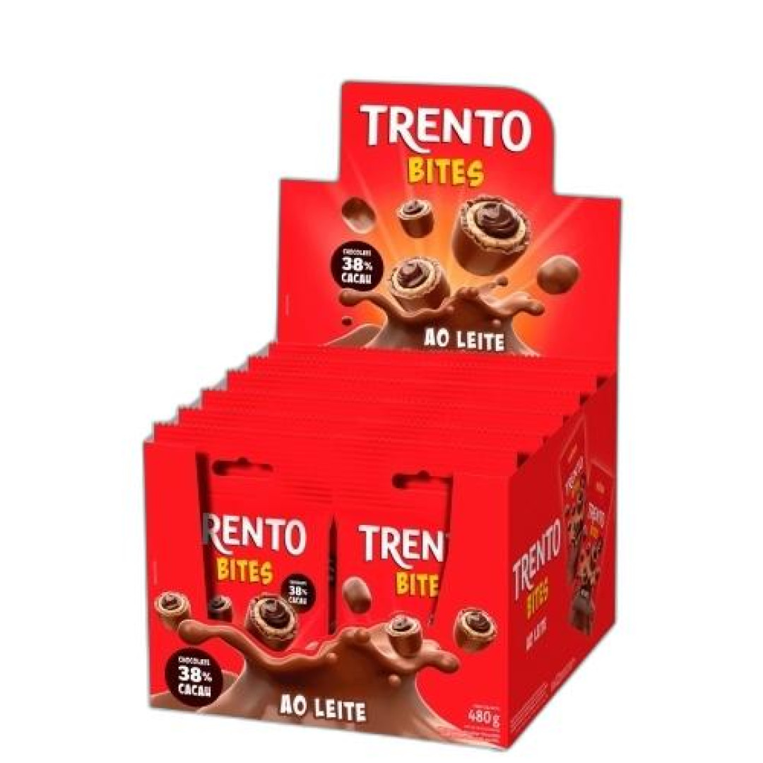 Detalhes do produto Bisc Wafer Trento Bites 12X40Gr Peccin Ao Leite
