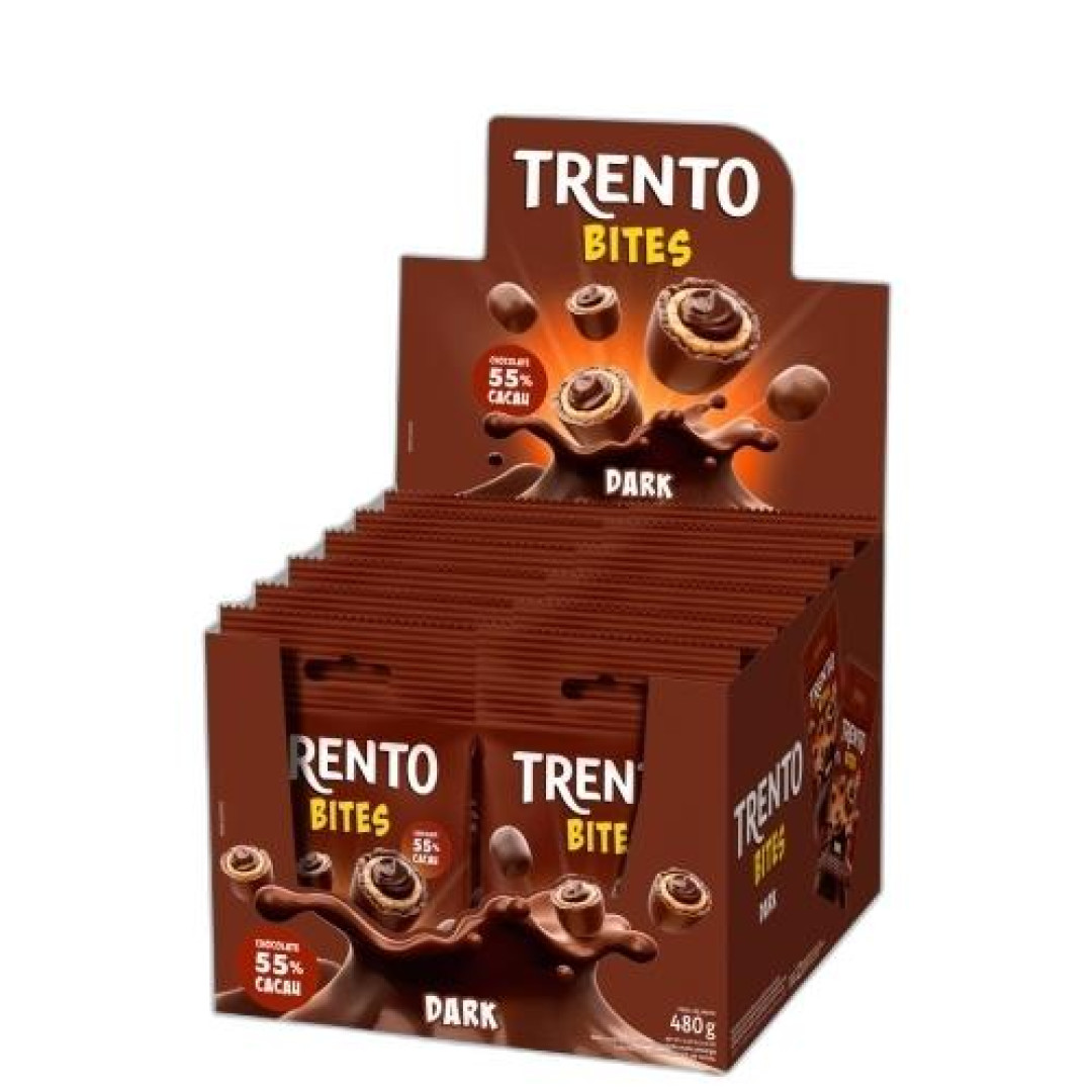 Detalhes do produto Bisc Wafer Trento Bites 12X40Gr Peccin Dark