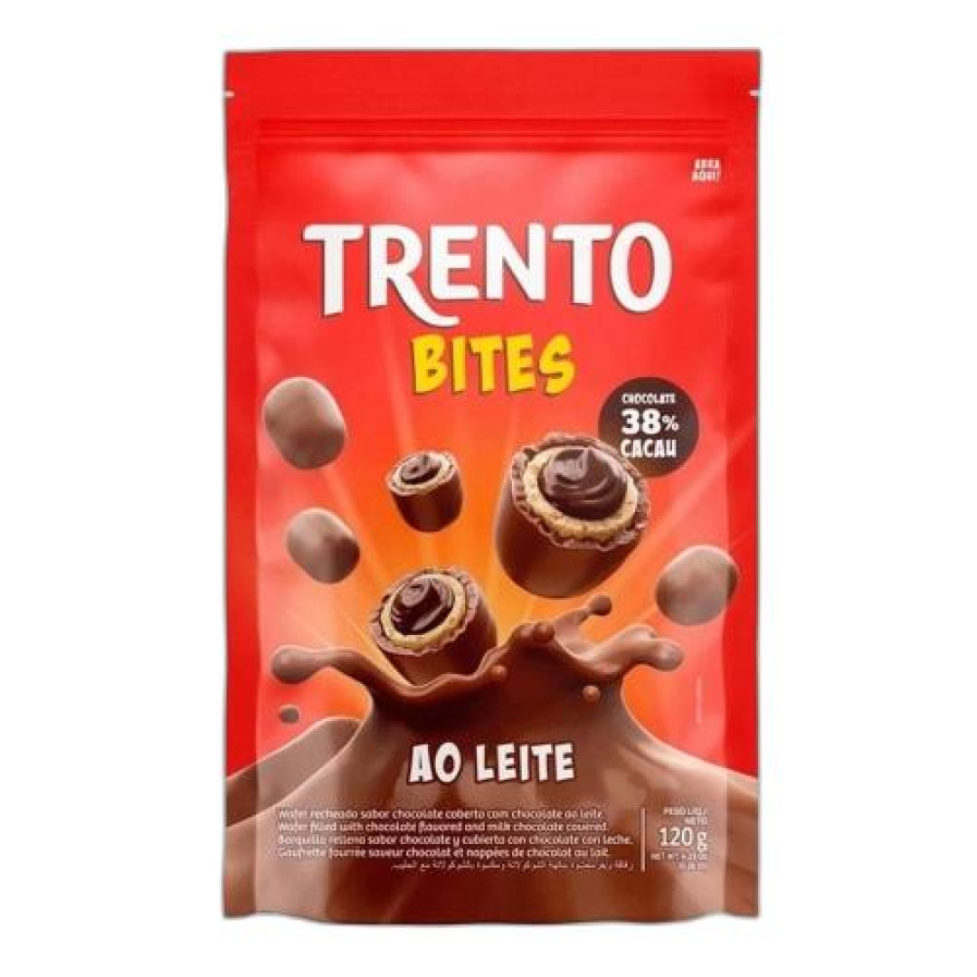 Detalhes do produto Bisc Wafer Trento Bites 38% 120Gr Peccin Ao Leite