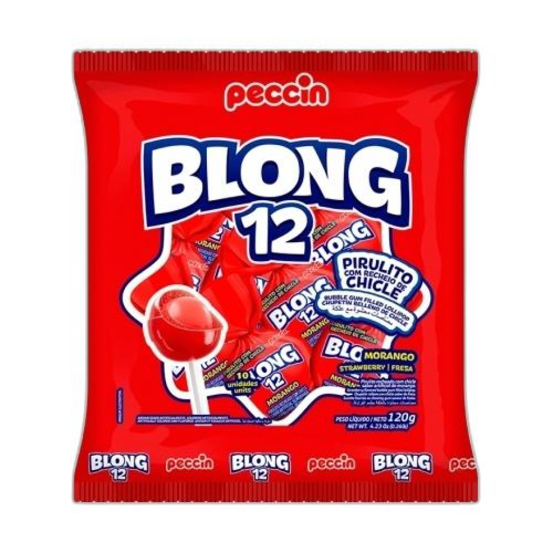 Detalhes do produto Pirl Chicle Blong 120Gr 10Un Peccin Morango