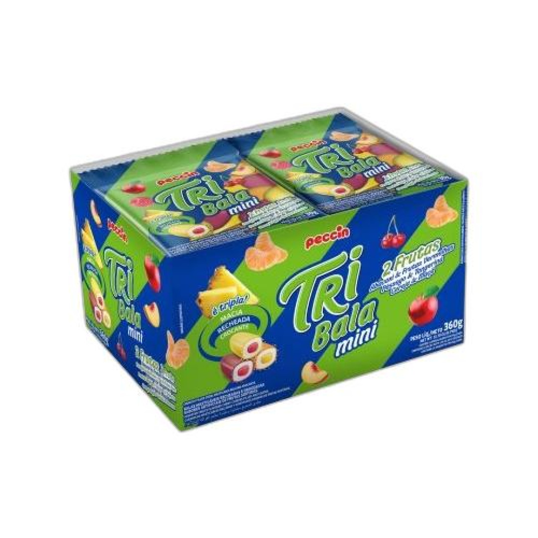 Detalhes do produto Bala Mast Tribala Mini 12X30Gr Peccin Duas Frutas