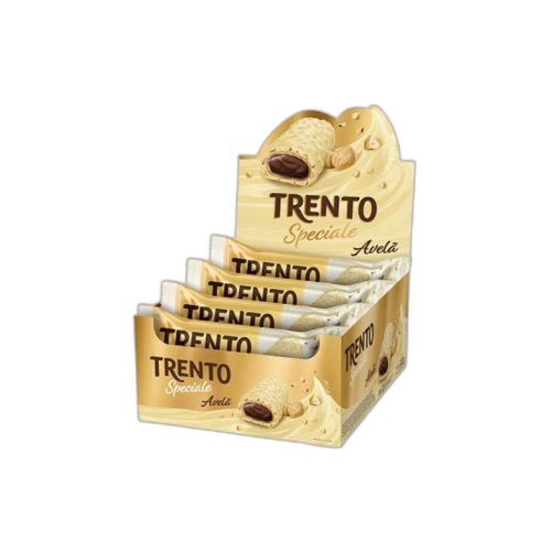 Detalhes do produto Bisc Wafer Trento Speciale 12X26Gr Pecci Choc Bco.avela