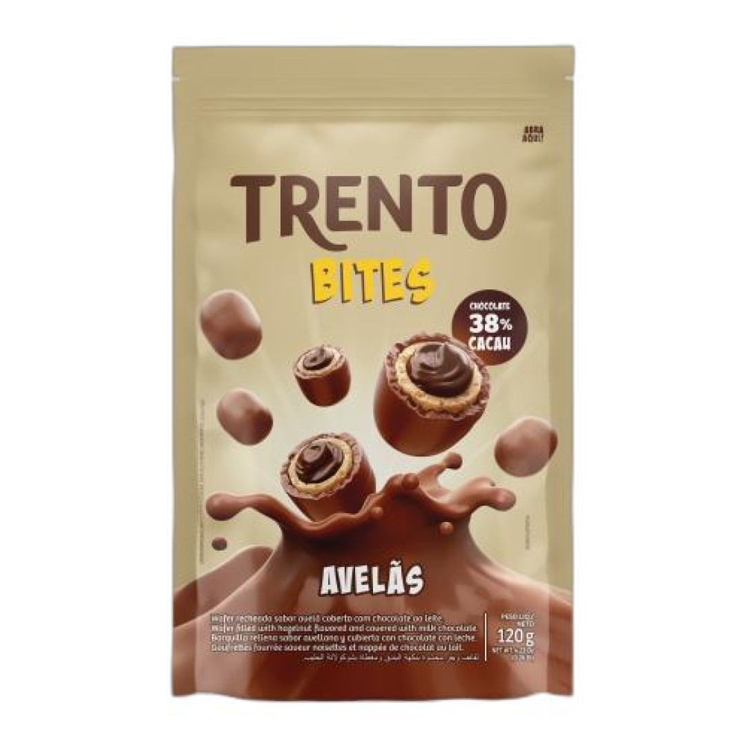 Detalhes do produto Bisc Wafer Trento Bites 38% 120Gr Peccin Avela