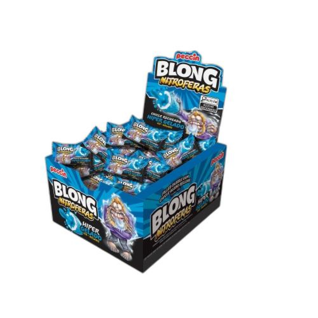 Detalhes do produto Chicle Blong Nitrofera Ice 40Un Pecci Morango