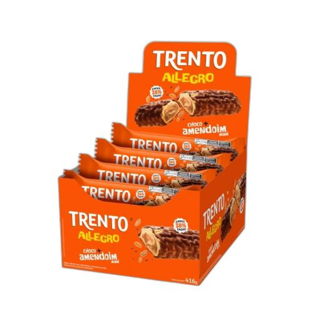 Detalhes do produto Bisc Wafer Trento Allegro 16X26Gr Peccin Ao Leite.amendo