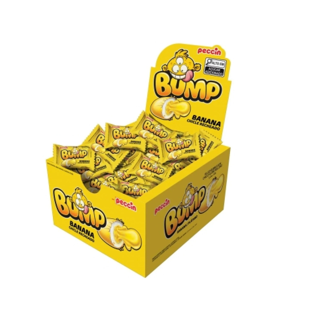 Detalhes do produto Chicle Rech Bump 40Un Peccin Banana