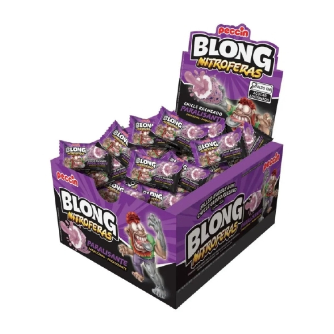 Detalhes do produto Chicle Blong Nitrosfera Paralisante 40Un Morango