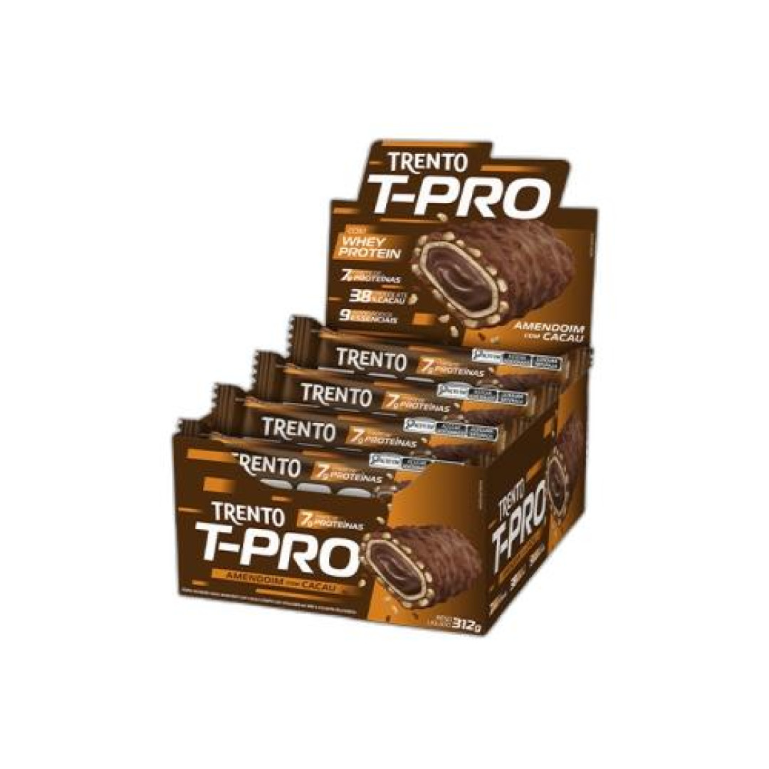 Detalhes do produto Bisc Wafer Trento T-Pro 12X26Gr Peccin Amendoim.cacau