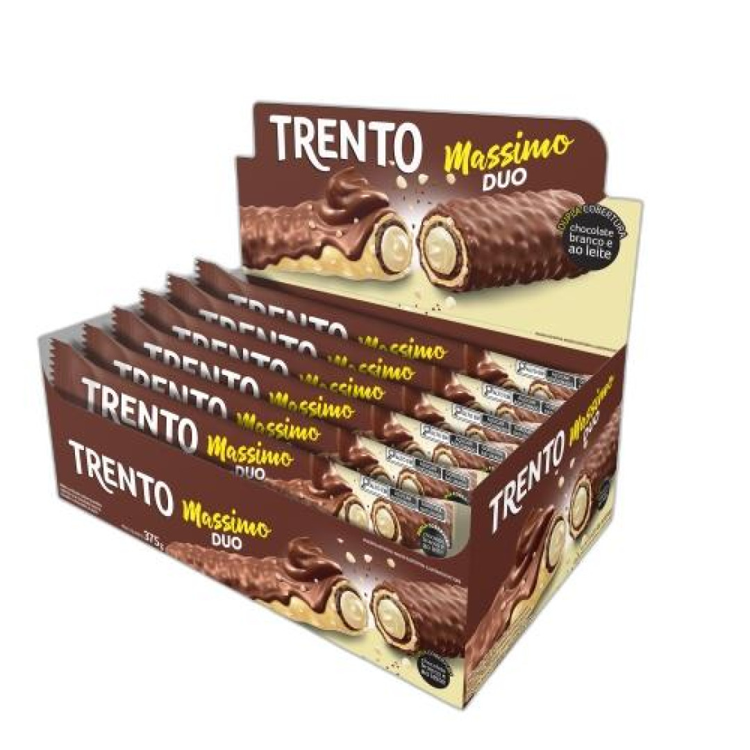 Detalhes do produto Bisc Wafer Trento Massimo Duo 15X25Gr Pe Choc.choc Bco