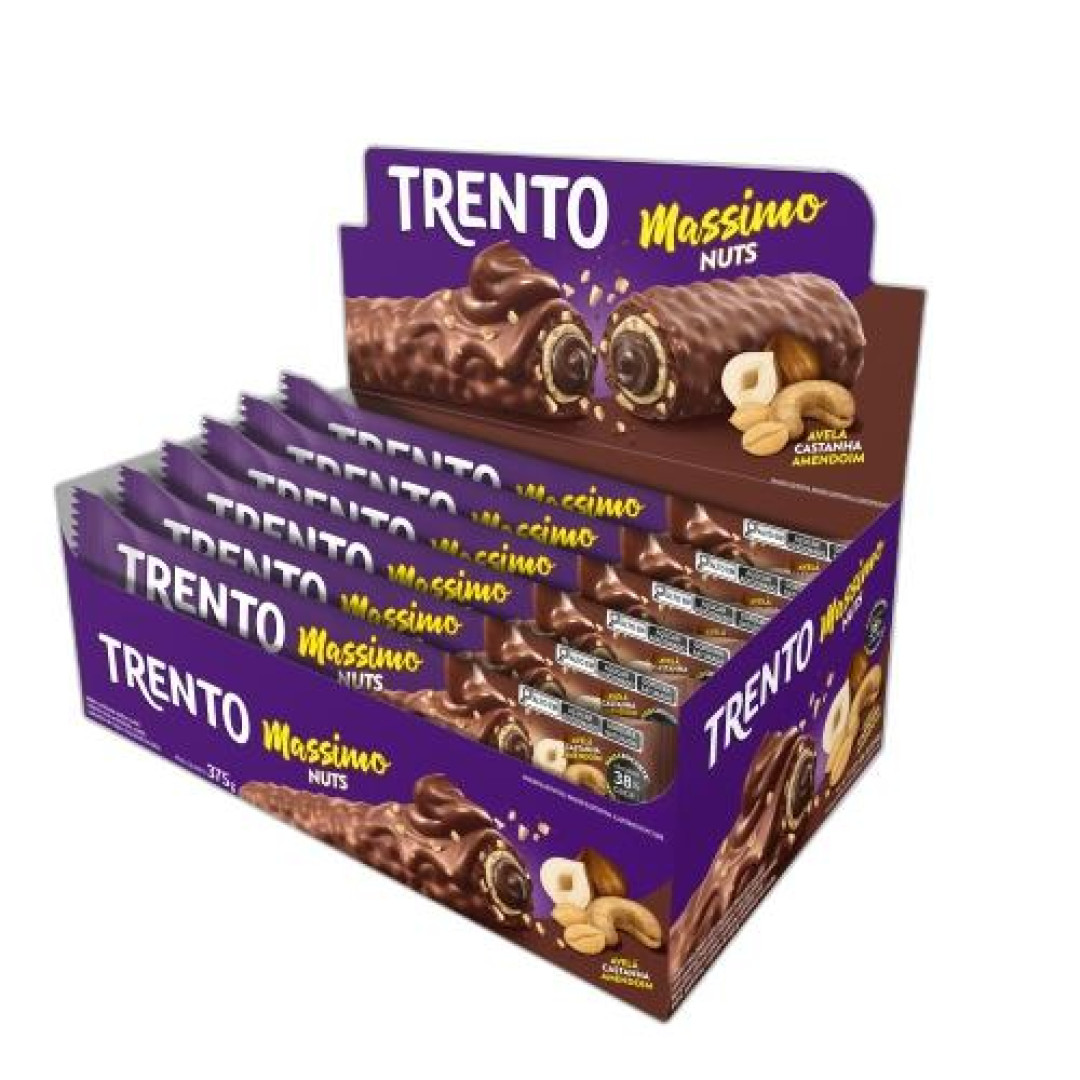 Detalhes do produto Bisc Wafer Trento Massimo 15X25Gr Peccin Nuts