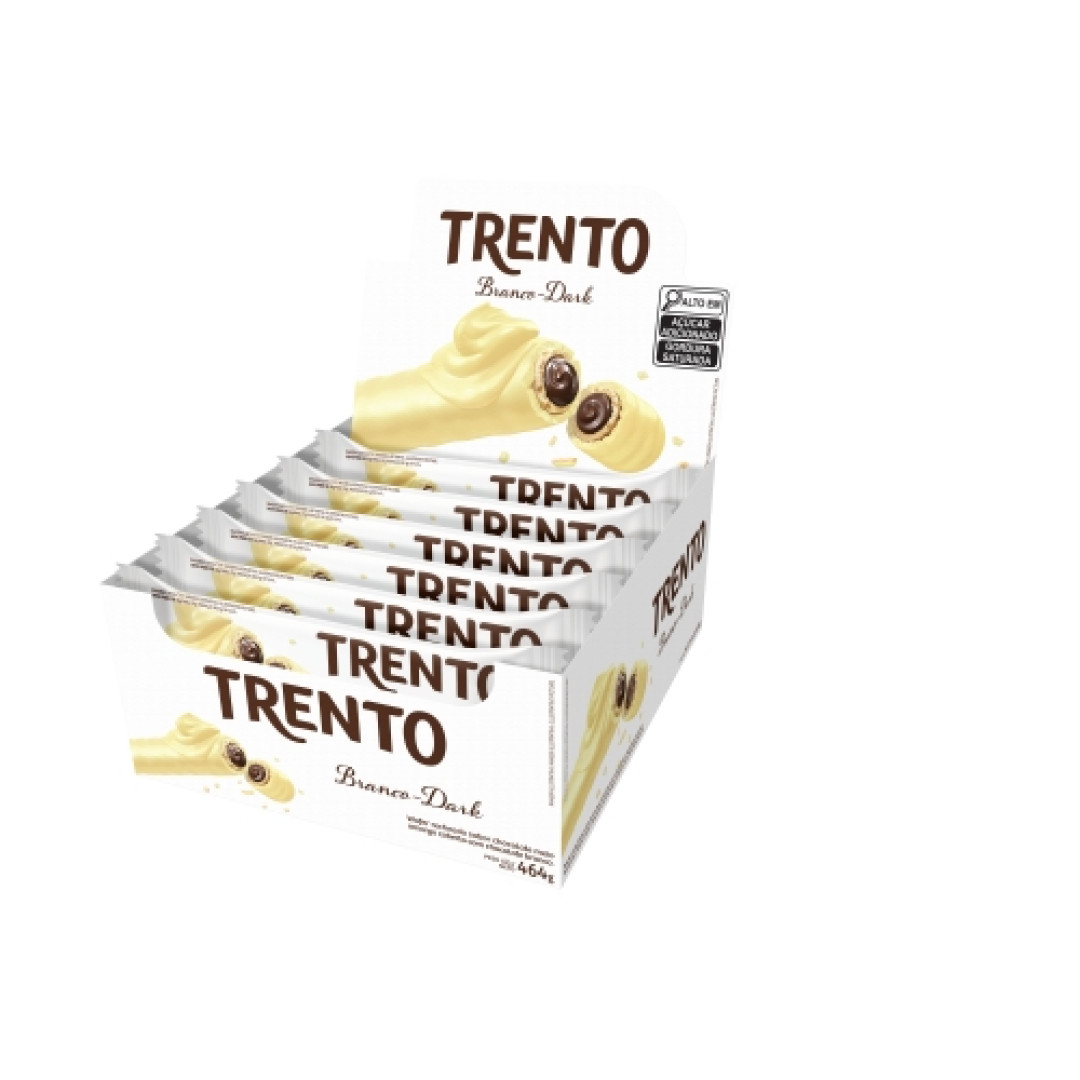 Detalhes do produto Bisc Wafer Coberto Trento 16X29Gr Peccin Choc Bco