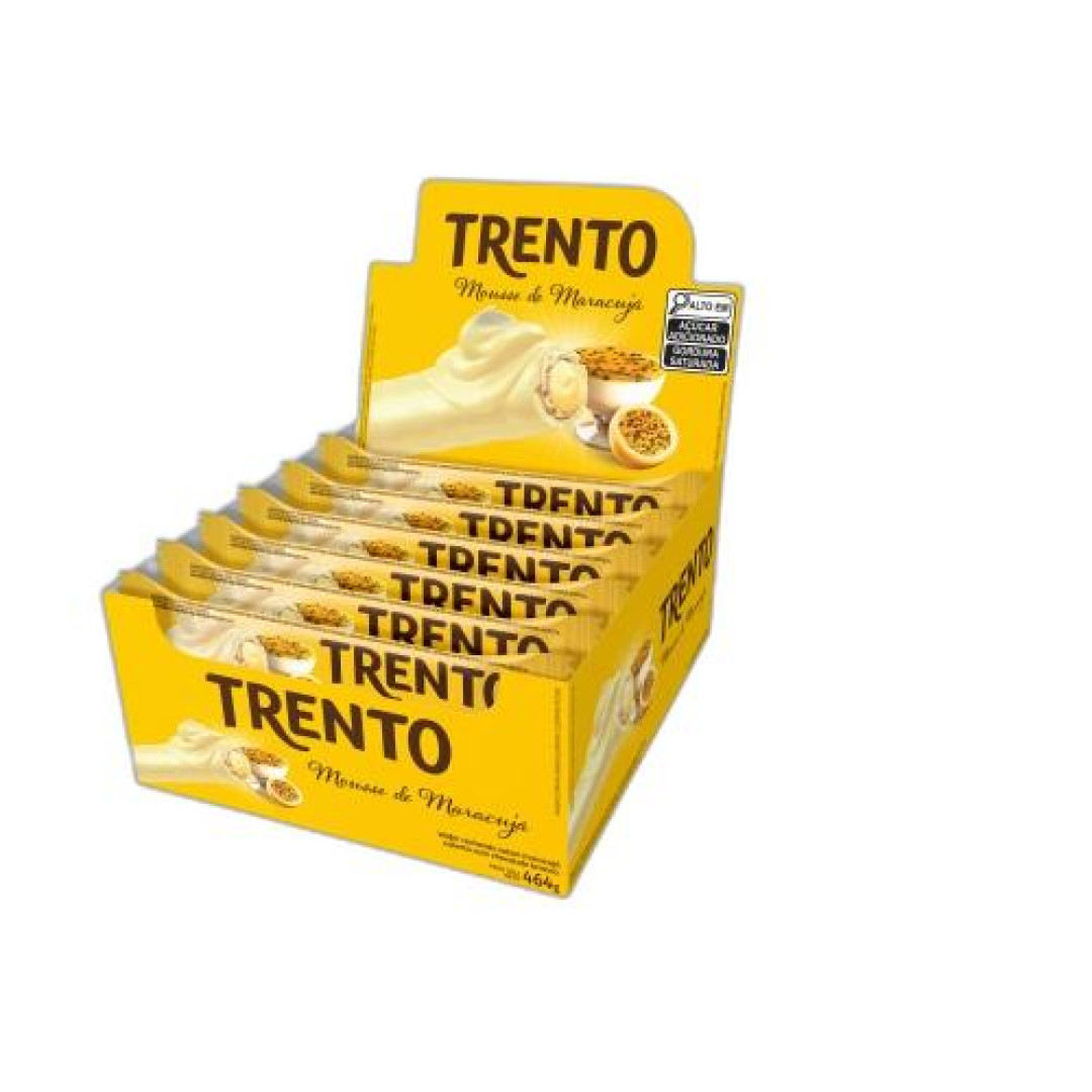 Detalhes do produto Bisc Wafer Coberto Trento 16X29Gr Peccin Mousse Maracuja