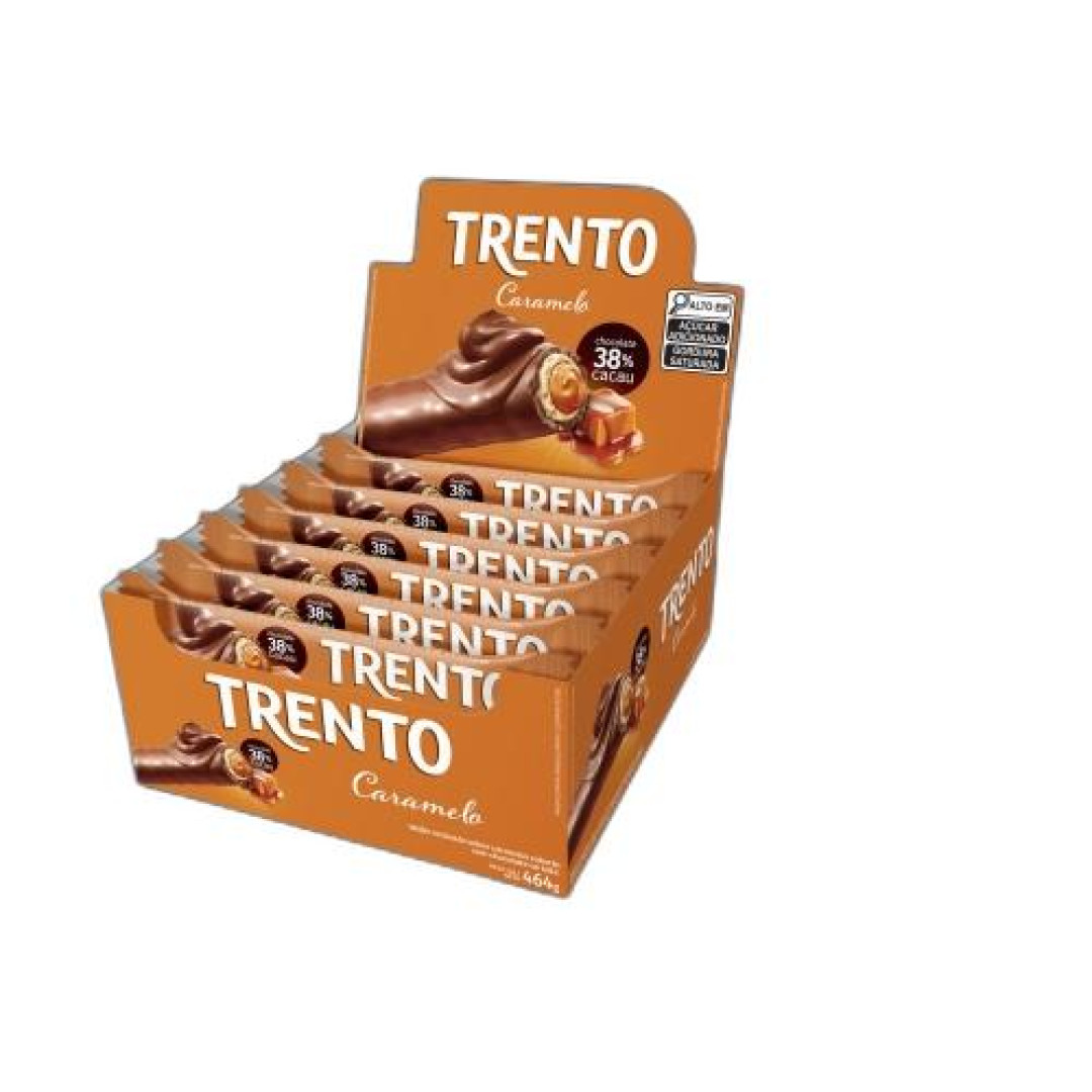 Detalhes do produto Bisc Wafer Coberto Trento 16X29Gr Peccin Caramelo