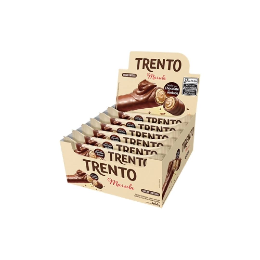 Detalhes do produto Bisc Wafer Coberto Trento 16X29Gr Peccin Marula