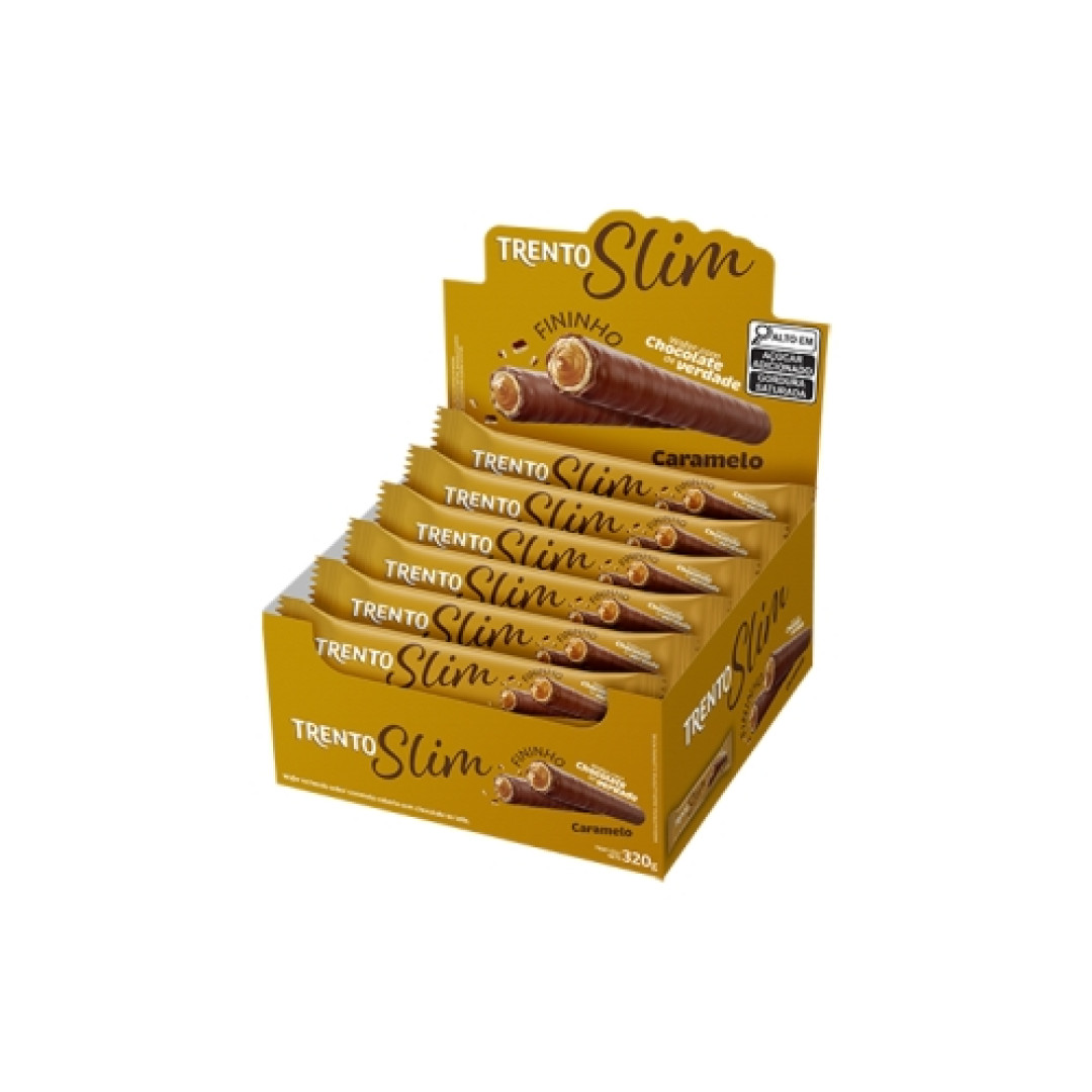 Detalhes do produto Bisc Wafer Cob Trento Slim 16X20G Peccin Caramelo