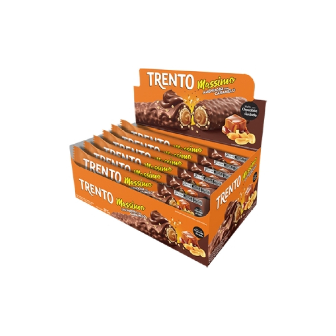 Detalhes do produto Bisc Wafer Trento Massimo 15X25Gr Peccin Amendoim.carame