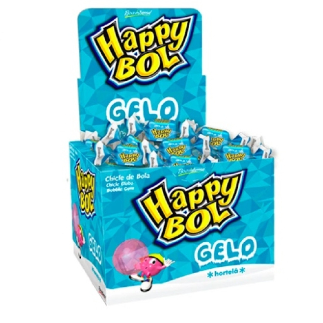 Detalhes do produto Chicle Happy Boll Gelo 46Un Florestal Hortela