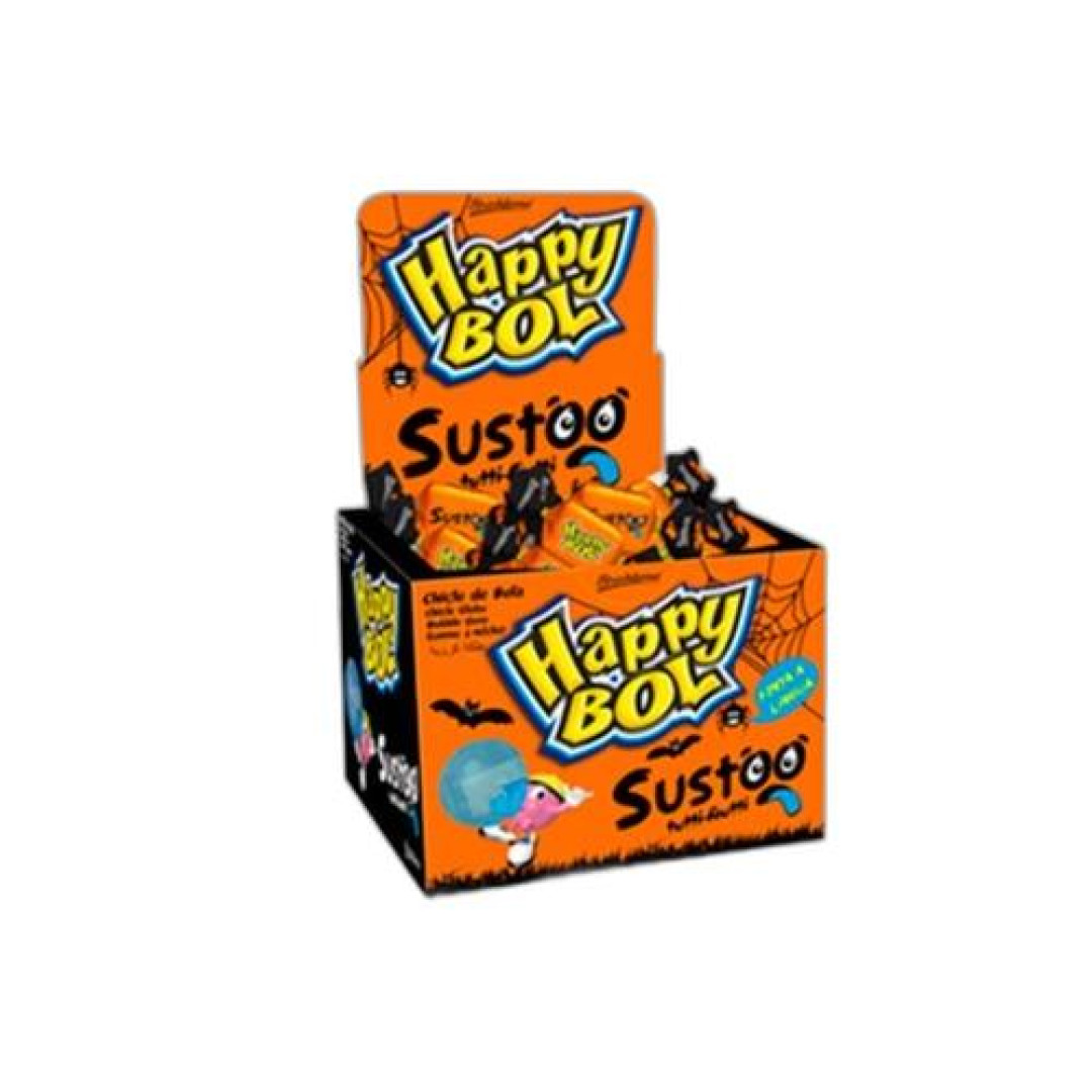 Detalhes do produto Chicle Happy Bol Susto 46Un Florestal Tutti Frutti
