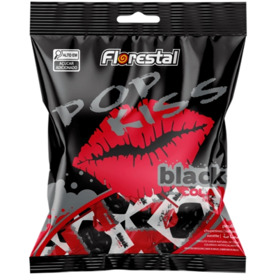 Detalhes do produto Pirl Pop Kiss Black 50Un Florestal Cola