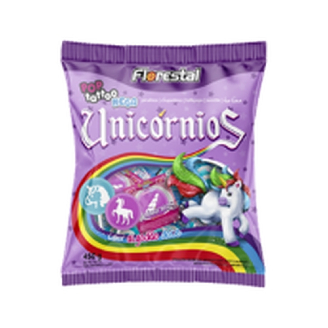 Detalhes do produto Pirl Pop Tattoo Unicornio Mega 450Gr Boa Algodao Doce