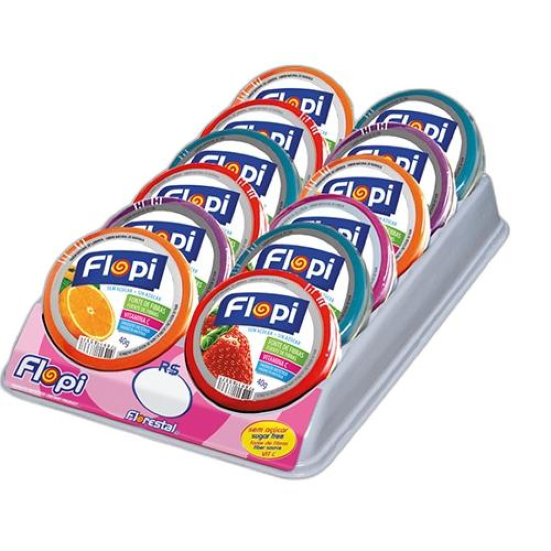 Detalhes do produto Bala Dura Flopi Diet 12X40Gr Florestal Sortido