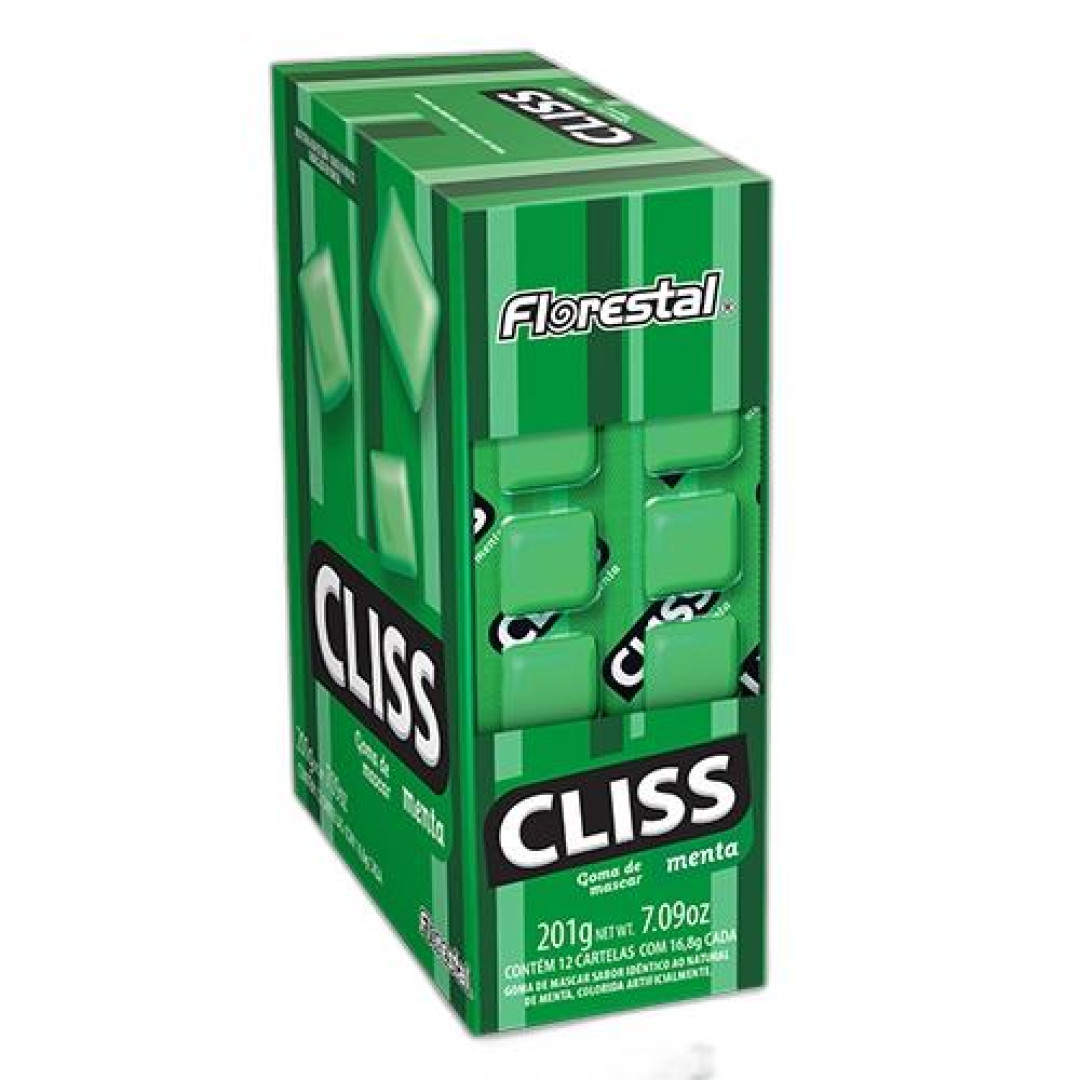 Detalhes do produto Chicle Cliss Dp 12Un Florestal Menta