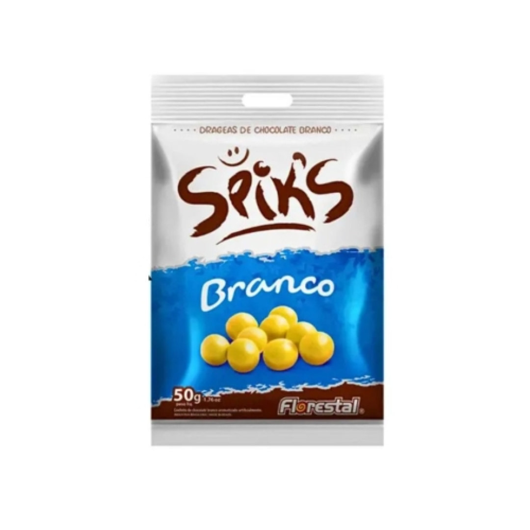 Detalhes do produto Choc Spiks 50Gr Florestal Choc Bco Flocos